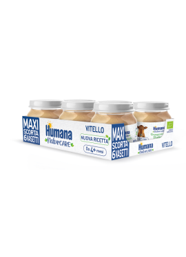 HUMANA OMOGENEIZZATO VITELLO BIO 6 VASETTI DA 80 G