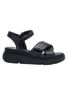 BALI CROSS SANDAL PATENT LEATHER WOMAN BLACK 37 MATERIALE VERNICE FODERA TOMAIA VERNICE SOTTOPIEDE PELLE SUOLA PU FITTING F ALTEZZA TACCO 30 COLLEZIONE SS23