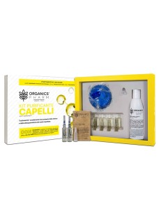 ORGANICS PHARM KIT PURIFICANTE CAPELLI ANTI DANDROFF 1 SHAMPOO 150 ML + 6 FIALE DA 6 ML + SPAZZOLINA MASSAGGIO