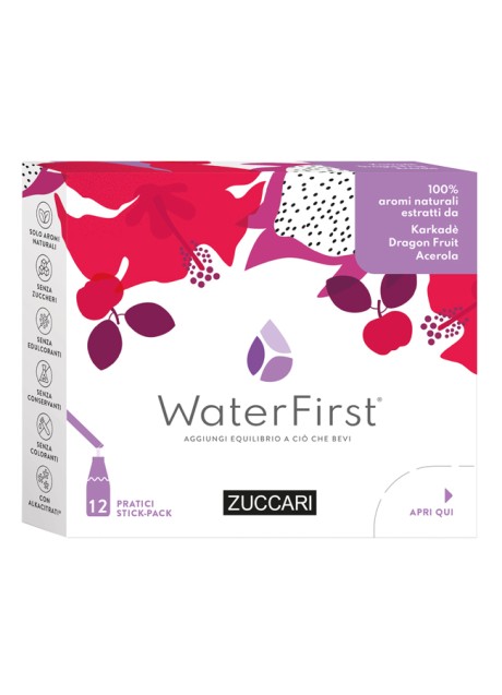 WATER FIRST KARKADE'-DRAGON FRUIT-ACEROLA 12 STICK PACK