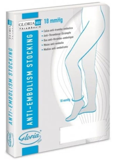 GLORIAMED THROMBOSIS 18 PUNTA CHIUSA CON FORO D'ISPEZIONE MONOCOLLANT DESTRO CORTO MISURA L 1 PEZZO