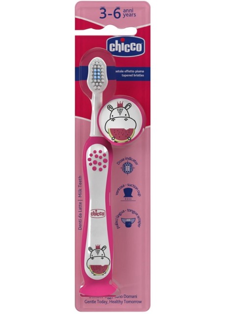 Spazzolino rosa chicco - 3-6 anni