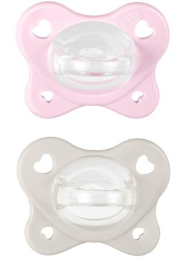 CHICCO DUAL SOFT SUCCHIETTO ROSA 2-6 MESI 2 PEZZI