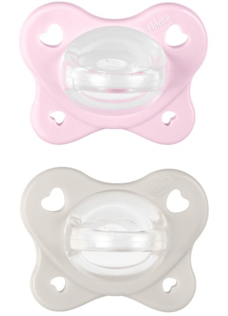 CHICCO DUAL SOFT SUCCHIETTO ROSA 2-6 MESI 2 PEZZI