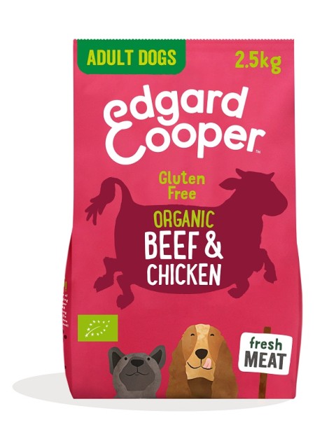 EDGARD&COOPER DOG E ADULT DRY ORGANIC BEEF CHICKEN 2,5 KG