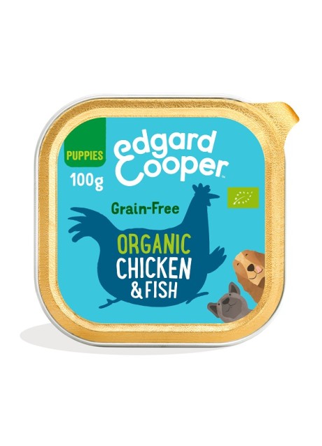 EDGARD&COOPER DOG E PUPPY ORGANIC CHICKEN FISH 100 G