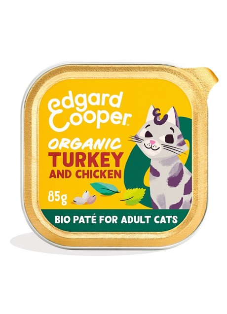 EDGARD&COOPER CAT EXPORT CUP ORGANIC TURKEY&CHICKEN 85 G