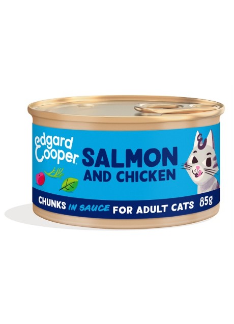 EDGARD&COOPER CAT EXPORT ADULT CHUNKS SALMON/CHICKEN 85 G