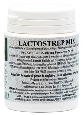 LACTOSTREP MIX 500 MG 50 CPS