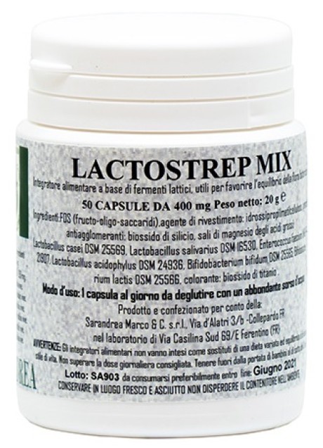 LACTOSTREP MIX 500 MG 50 CPS