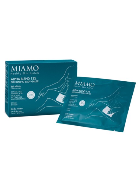 MIAMO BODY RENEW ALPHA BLEND 13% EXFOLIATING BODY GAUZE BOX6 PEZZI