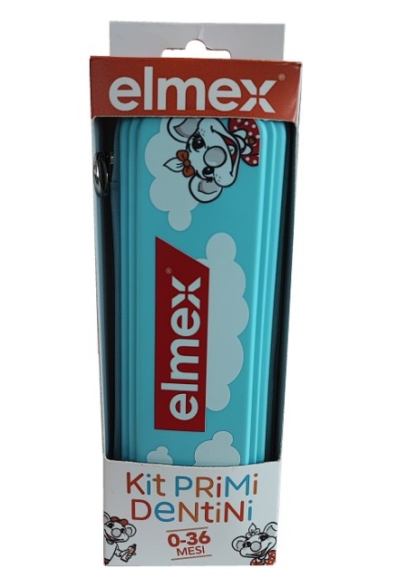 ELMEX KIT PRIMI DENTINI 0-36 MESI 1 ELMEX BIMBI DENTIFRICIO50 ML + 1 ELMEX SPAZZOLINO BIMBI EDUCATIVO NEW 0-3 ANNI