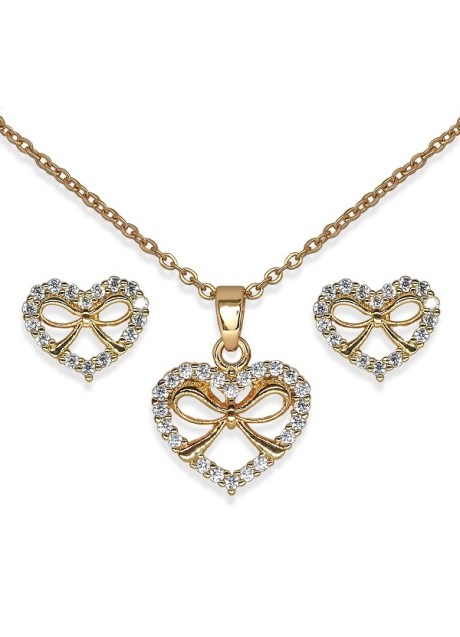 BJS020 PARURE GIFT HEART GOLD PLATED