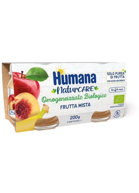 HUMANA OMOGENEIZZATO FRUTTA MISTA BIO 2 PEZZI DA 100 G