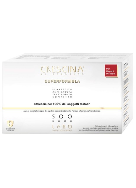 CRESCINA RI CRESCITA SUPER FORMULA 500 UOMO TC 20+20 FIALE 3,5 ML