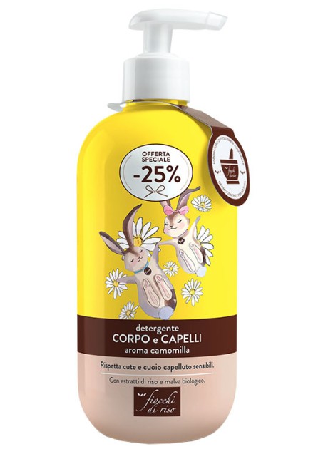 FIOCCHI DI RISO DETERGENTE CAPELLI E CORPO CAMOMILLA 400 MLSPECIAL NEW