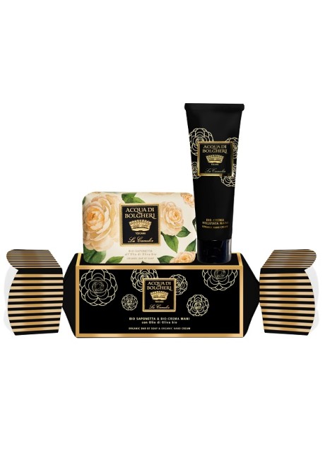 LA CAMELIA COFANETTO CARAMELLA BIO SAPONETTA & BIO CREMA MANI CON OLIO DI OLIVA BIO