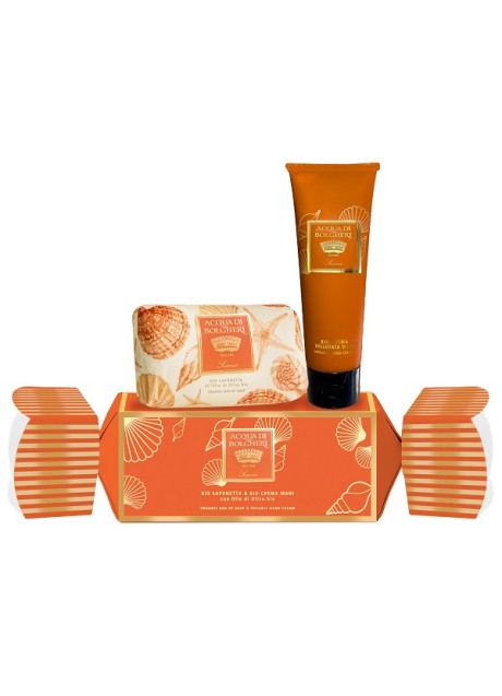 SCIROCCO COFANETTO CARAMELLA BIO SAPONETTA & BIO CREMA MANICON OLIO DI OLIVA BIO