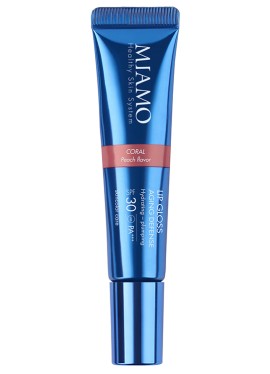 MIAMO SKINCOLOR CARE LIP GLOSS AGING DEFENSE SPF 30+ CORAL PEACH FLAVOR 15 ML