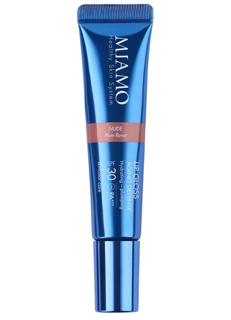 MIAMO SKINCOLOR CARE LIP GLOSS AGING DEFENSE SPF 30+ NUDE PLUM FLAVOR 15 ML