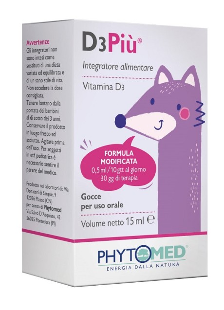 D3PIU' FORMULA MODIFICATA GOCCE ORALE 15 ML
