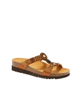 NEW BOGOTA' WEDGE TEXSAT W COGNAC/MULTI 39