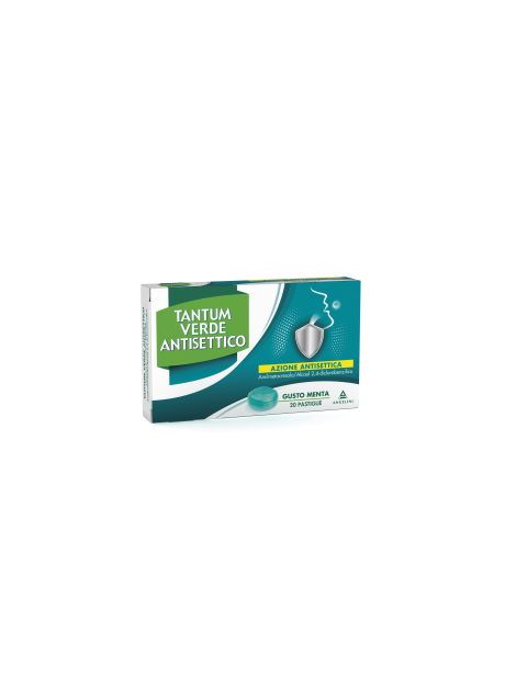 TANTUM VERDE ANTISETTICO*20 pastiglie gusto menta 0,6 mg + 1,20 mg