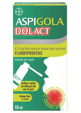 ASPIGOLADOLACT*spray mucosa orale 15 ml 8,75 mg/dose