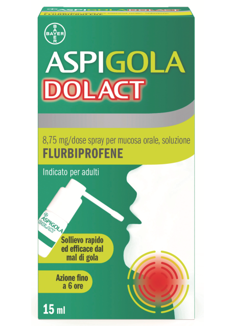 ASPIGOLADOLACT*spray mucosa orale 15 ml 8,75 mg/dose