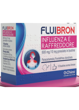 FLUIBRON INFLUENZA E RAFFREDDORE*orale grat 10 bust 600 mg +10 mg