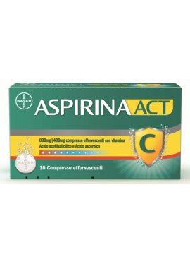 ASPIRINAACT*10 cpr eff 800 mg + 480 mg con vitamina C