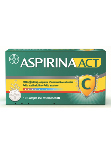 ASPIRINAACT*10 cpr eff 800 mg + 480 mg con vitamina C