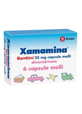 Xamamina Bambini - 6 capsule molli - 25 milligrammi
