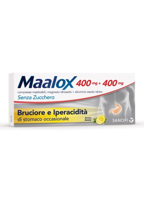 MAALOX*30 cpr mast 400 mg + 400 mg senza zucchero aroma frutti rossi