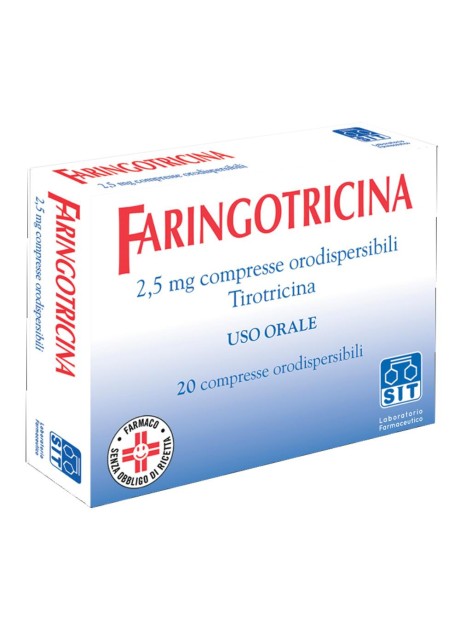 FARINGOTRICINA*20 cpr orodispers 2,5 mg