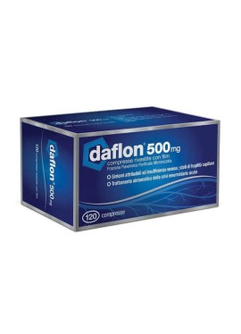 Daflon 120 compresse rivestite da 500 milligrammi - farmaco per insufficienza venosa e fragilità capillare, anche del plesso emorroidario