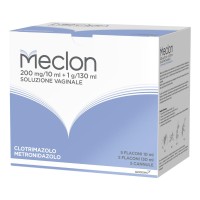 Meclon soluzione vaginale 5 flaconi - lavanda vaginale con metronidazolo e clotrimazolo