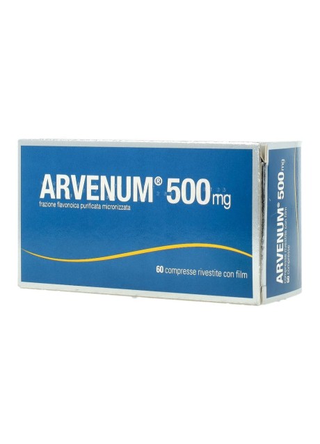 Arvenum 60 compresse rivestite da 500 milligrammi - farmaco per insufficienza venosa e fragilità capillare Arvenum 60 compresse rivestite da 500 milligrammi - farmaco per insufficienza venosa e fragilità capillare