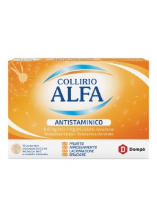 Collirio Alfa antistaminico 10 monodose di collirio da 0,3 millilitri - contiene nafazolina e tonzilamina
