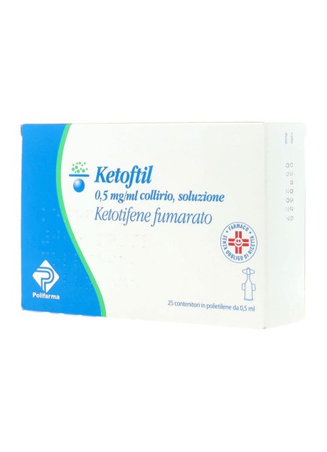 KETOFTIL*25 monod collirio 0,5 ml 0,5 mg/ml