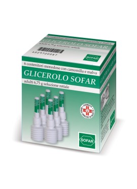 GLICEROLO (SOFAR)*AD 6 contenitori monodose 6,75 g soluz rett con camomilla e malva