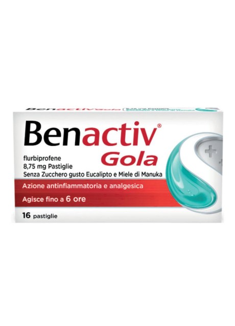BENACTIV GOLA*16 pastiglie 8,75 mg senza zucchero miele di manuka e eucalipto BENACTIV GOLA*16 pastiglie 8,75 mg senza zucchero miele di manuka e eucalipto