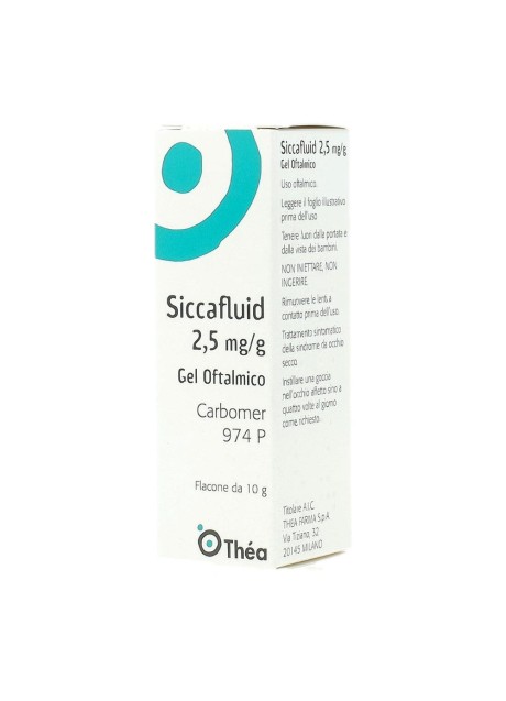 SICCAFLUID*gel oftalmico 10 g 2,5 mg/g