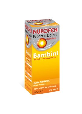 Nurofen febbre e dolore bambini - Sciroppo gusto arancia 100 milligrammi/5 millilitri