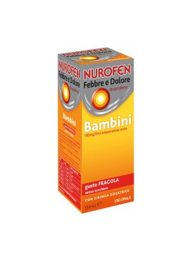 Nurofen febbre e dolore bambini - Sciroppo gusto fragola 100 milligrammi/5 millilitri