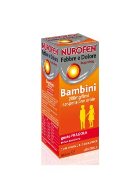 NUROFEN FEBBRE E DOLORE*orale sosp 100 ml 200 mg/5 ml fragola senza zucchero con siringa