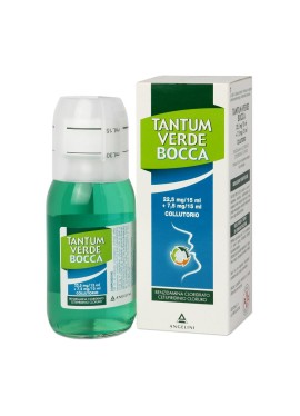 TANTUM VERDE BOCCA*collutorio 120 ml 22,5 mg/15 ml + 7,5 mg/15 ml