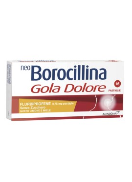NEOBOROCILLINA GOLA DOLORE*16 pastiglie 8,75 mg limone e miele senza zucchero