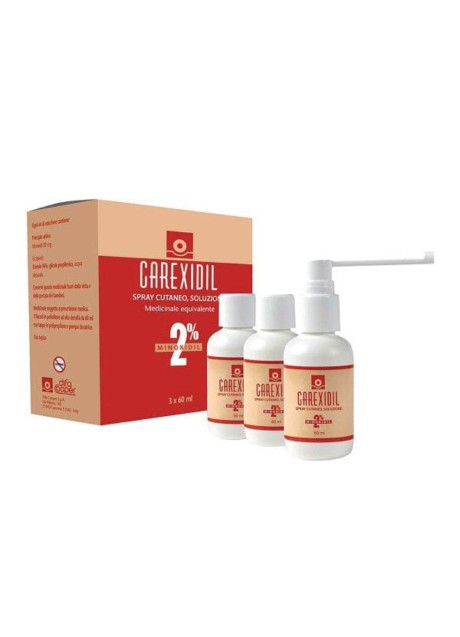CAREXIDIL*3 flaconi spray soluz cutanea 60 ml 2%