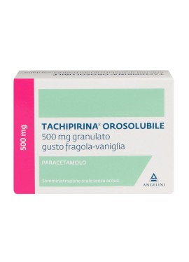 Tachipirina orosolubile 500 mg - 12 buste al gusto fragola e vaniglia